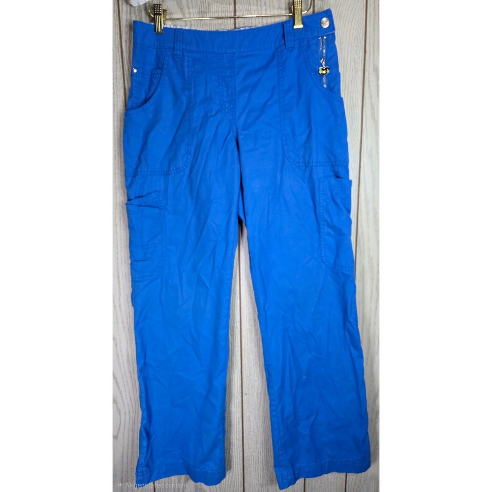 Koi by Kathy Peterson Royal Blue Scrub Pants Cargo Style 709 Womens Medium